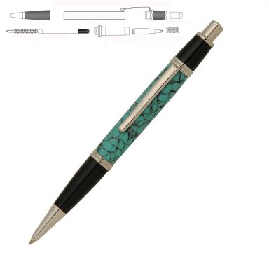 Gatsby Chrome Click Pen Kit