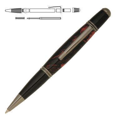 Gatsby Gun Metal Twist Pen Kit