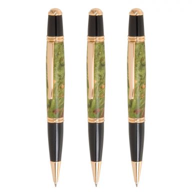 3 Gatsby Gold Ballpoint Twist Pen Kit Starter Set