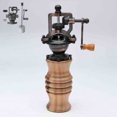 EZ-Assemble Antique Style Salt and Pepper Mill Mechanism in Antique Copper