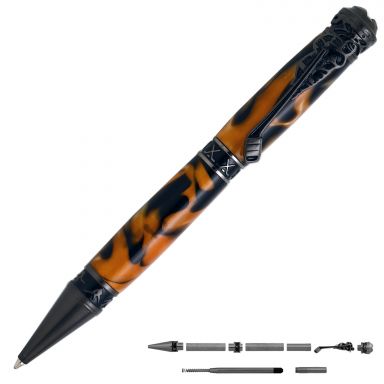 Hockey Gun Metal Twist Pen Kit