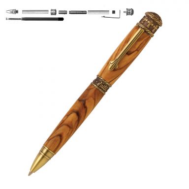 Faith Hope Love Antique Brass Twist Pen Kit