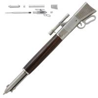 Lever Action Antique Pewter Click Pen Kit with Metal Gunstock