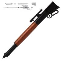 Lever Action Matte Black Click Pen Kit with Metal Gunstock