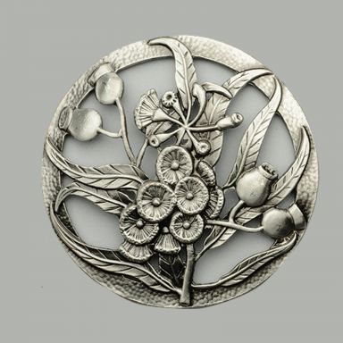 Flowers Filigree Bowl Lid in Antique Pewter