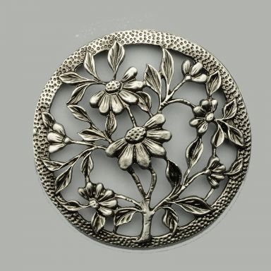 Daisies Filigree Bowl Lid in Antique Pewter