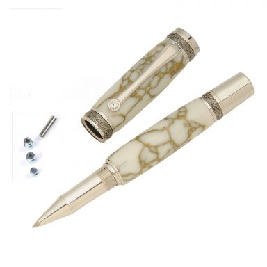 Majestic Gun Metal/Chrome Rollerball Pen Kit Starter Set