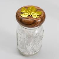 Mason Jar Leaf Brass Lid Stamping