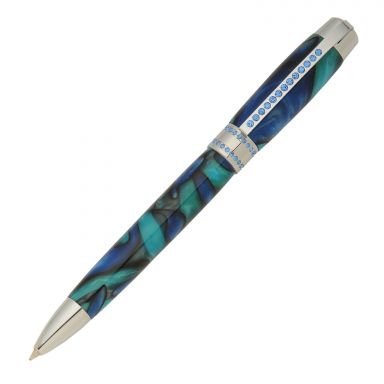 Princess Chrome with Blue Stones Pen Kit