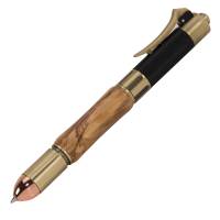 Revolver Antique Brass Click Pen Kit