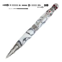 Skull Antique Pewter Twist Pen Kit