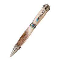 Southwest Antique Pewter with Turquoise Stone Twist Pen Kit