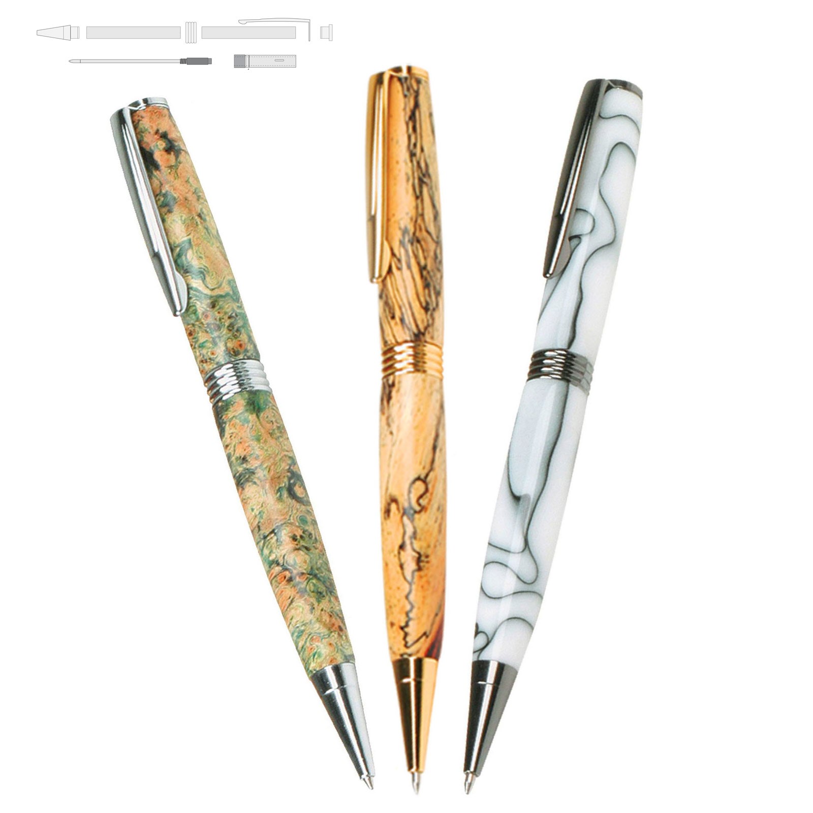 14 Slimline Pen Kit Variety Pack