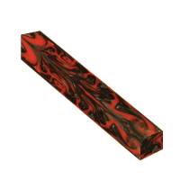 Acrylester Vivid Orange Damascus 3/4in. x 3/4 in. x 5in. Polyester Pen Blank