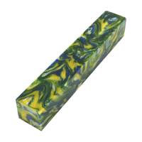 Alumilite 7/8in. x 7/8in. x 5.2in. Green Lagoon Pen Blank by Barry Gross