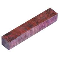 Stabilized Double Dyed Pink and Blue Maple Burl 7/8in. x 7/8in. x 5in Pen Blank