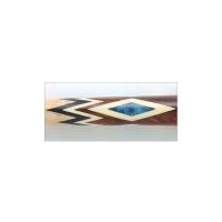 Pool Cue Inlay Blank Style C with Dyed Blue Burl Window: 10mm Tube