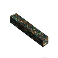 Multicolor Green and Gold Crush 3/4 in. x 3/4 in. x 5 in. Pen Blank