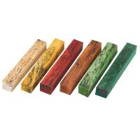 Pack of 6 Spalted Tamarind 3/4 in. x 3/4 in. x 5 in. Pen Blanks