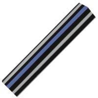 Thin Blue Line Straight with White and Black Stripes 3/4 in. x 3/4in. x 5in. Pen Blank