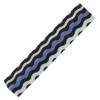 Thin Blue Line Wavy with White and Black Stripes 3/4 in. x 3/4in. X 5in. Pen Blank