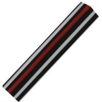 Thin Red Line Straight with White and Black Stripes 3/4 in. x 3/4in. X 5in. Pen Blank