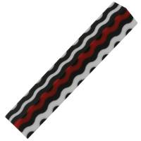 Thin Red Line Wavy with White and Black Stripes 3/4 in. x 3/4in. X 5in. Pen Blank